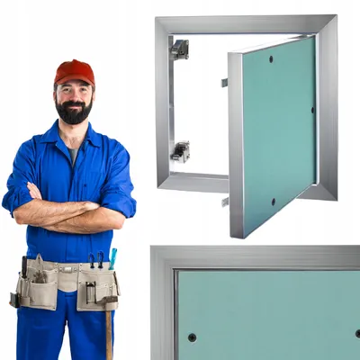 Image de Plastline Porte d'accès révision plaque plâtre charnières fixes 20x20