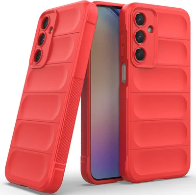 Produktbild von Handyhülle für Samsung Galaxy M35 Weich TPU Silikon Stossfest Anti-rutsch Hülle Rot