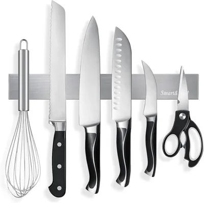 Obrázek produktu pro Magnetický držák na kuchyňské náčiní, samolepicí, 30 cm, vyrobený z nerezové oceli, pro použití v kuchyni