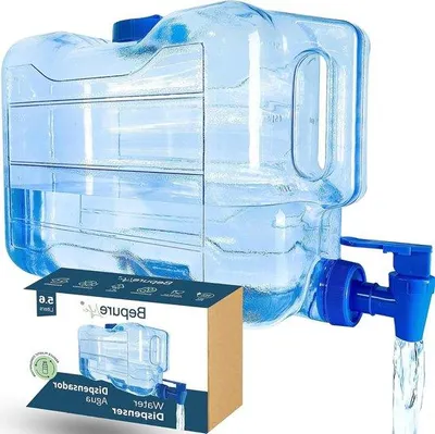 Produktbild von Famanu Kaltwasserspender 56 Liter wiederverwendbare Flasche mit Hahn - ideal für Cocktails, Strand, Camping