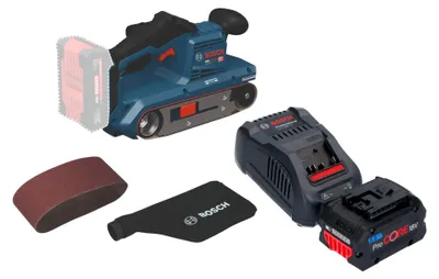 Immagine prodotto di Levigatrice a nastro a batteria Bosch GBS 18V-75 18 V 76 x 533 mm Brushless + 1x batteria ProCORE 5,5 Ah + caricabatterie