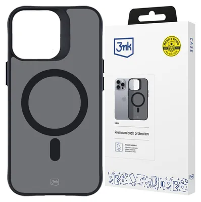 Zdjęcie produktu dla Etui cover Magsafe na tył do Apple iPhone 15 Pro Max - 3mk Smoke MagCase