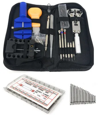Produktbild von Mega Uhrmacherwerkzeug Set + Federstege 9-25mm Reparaturset Uhren Werkzeug Neu