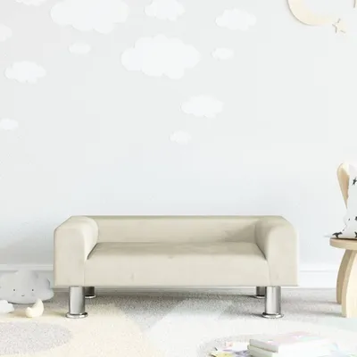 Produktbild von The Living Store Kindersofa Creme 70x45x26,5 cm Samt