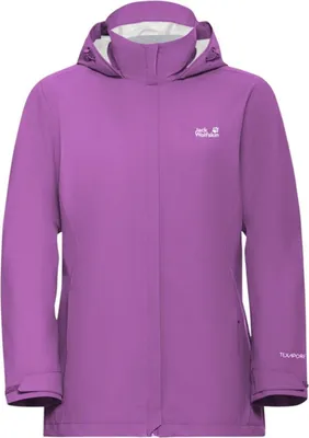 Produktbild von Jack Wolfskin Trail TIme 2l Jkt Damen wasserdichte Regenjacke mit Kapuze lila L