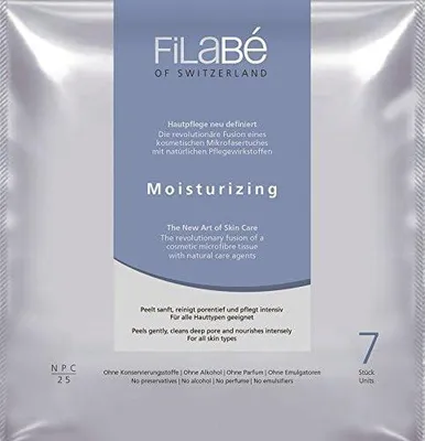 Produktbild von FiLaBe Moisturizing Tücher zur Gesichtsreinigung & Pflege für unreine Haut – 28 vegane Anti-Aging Mikrofasertücher mit natürlichen, Gesichtspeelings