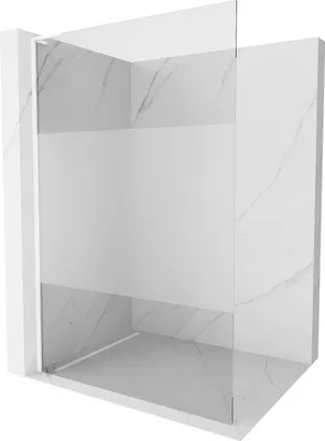 Image de Mexen Kioto L Paroi de douche à l'italienne 80 x 200 cm, transparent/milieux, blanc - 800-080-103-20-35