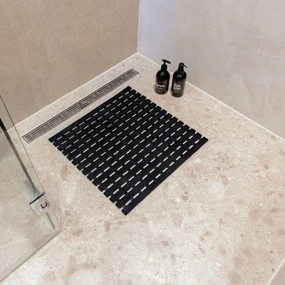 Image de Tapis de douche antidérapant 54 x 54 cm, noir