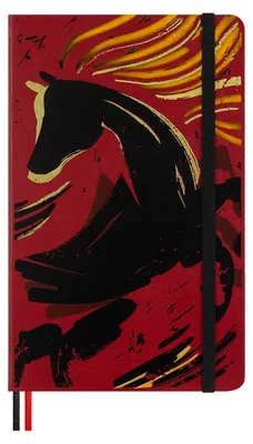 Immagine prodotto di Moleskine Taccuino a Righe Anno del Cavallo - Copertina Rigida, Chiusura Elastica e Segnalibro Coordinato, Formato Large 13 x 21 cm