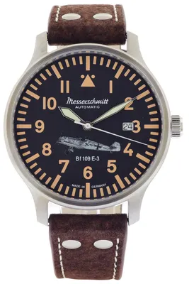 Obrázok produktu pre Aristo pánske hodinky Messerschmitt pilot automatické BF109E-3-A kožené