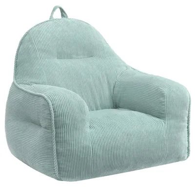 Immagine prodotto di Elzusha - Poltrona sacco per bambini, imbottita, grigio-verde
