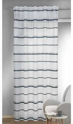 Produktbild von Fertigschal verdeckte Schlaufen „Amira“ - Farbe: Blau Größe (HxB): 245x135cm
