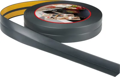 Produktbild von ProfiPVC Weichsockelleiste PVC 18x18mm 5 Meter selbstklebende Abschlussleiste Küche Badezimmer, Anthrazit