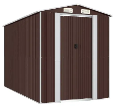 Produktbild von Gerätehaus, verzinkter Stahl - 192 x 357 x 223 cm