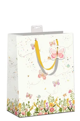 Produktbild von 6 Geschenktaschen A4 Format Large Schmetterlinge€ 27 pro Tüte € 4,50 Naturkarton Bundle Set Geschenktüten