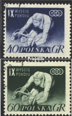 Produktbild von Briefmarken Polen 1956 Mi 964-965 (kompl.Ausg.) gestempelt Internationale Radfernfahrt