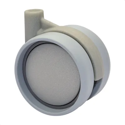 Produktbild von WAGNER Design Möbelrolle / Lenkrolle SOFT - Durchmesser Ø 75 mm, silber, Tragkraft 50 kg - 01006601