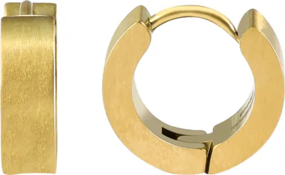 Produktbild von Akzent Edelstahl Klapp-Creolen, IP Gold, goldfarbig
