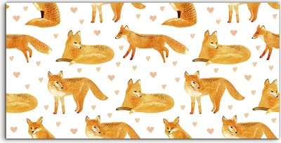 Produktbild von Coloray Canvas 140x70  Wandbild Leinwand Bilder Kinder Tiere Fuchs Igel Babyzimmer