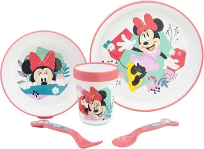 Immagine prodotto di Stoviglie di qualità Disney Minnie Mouse - piatti, ciotole, tazze e posate adatti al microonde