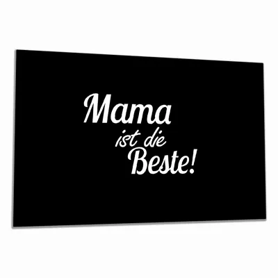 Produktbild von Wallario Herdabdeckplatte aus Glas, Größe 80 x 52 cm 1-teilig, Motiv Mama ist die Beste