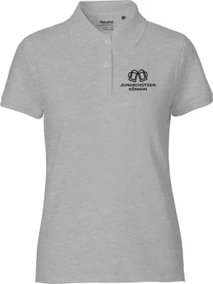 Produktbild von Huuraa Damen Polo Shirt Jungschützenkönigin Schützenfest M Sport Grey Bio Baumwolle Fairtrade Poloshirt Geschenkidee