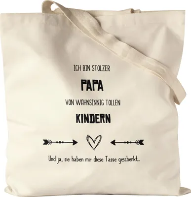 Produktbild von Stolzer Papa Tolle Kinder Jutebeutel Stoffbeutel Canvas Lustig Sarkasmus Geschenkidee Vatertag Geburtstag