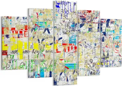 Produktbild von Bild auf Leinwand - Leinwandbild - Straße Graffiti Wand Wandmalerei - 150x100cm - Wand Bild - Wanddeko - Leinwanddruck - Bilder - Kunstdruck - Leinwand bilder - Wandkunst - EA150x100-2907