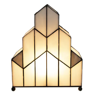 Immagine prodotto di Clayre & Eef Lampada da tavolo Tiffany 30x4x25 cm Vetro bianco