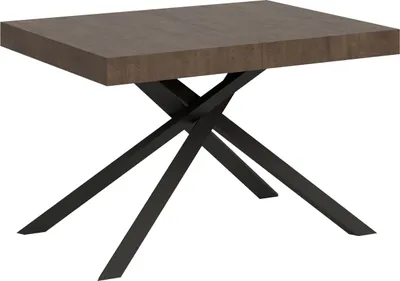 Produktbild von ITYHOME - Ausziehtisch 120/204x80 cm Karida Nussbaum Tischbeine Anthrazit