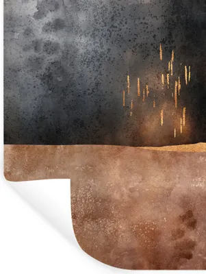 Produktbild von MuchoWow® Wandtattoo Wandsticker Wandaufkleber Abstrakt - Gold - Design 120x160 cm Selbstklebend und Repositionierbar - Wierderverwendbar - Selbstklebend