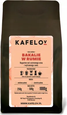 Produktbild von KAFELOV | Kaffeepulver Trockenfrüchte in Rum - 1000g - 100% Arabica - Aromatisch und ausgewogen