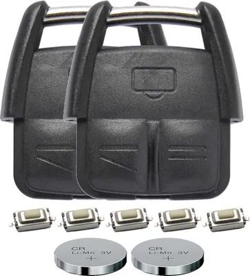 Produktbild von Repair Reparatur Satz Gehäuse Funkschlüssel Fernbedienung Autoschlüssel 2X 3 Tasten Gehäuse 6X Mikrotaster 2X CR2032 Batterie kompatibel mit Opel