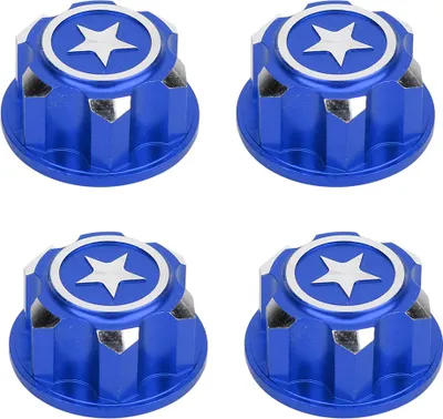 Produktbild von 4PCS Aluminiumlegierung Metall 17mm Sechskant Radbefestigungsmuttern Set Fit für X MAXX Summit Traxxas RC Car(Mazarine )