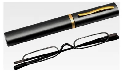 Produktbild von Lesebrille 1,5 mit Anti-Blaulicht-Gläsern, kompakte tragbare Lesebrille - Schwarz