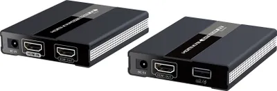 Produktbild von TECHLY HDMI/KVM Extender ueber CAT5 Erweitert das HDMI-Signal auf bis zu 60m und unterstuetzt die KVM-Funktion schwarz