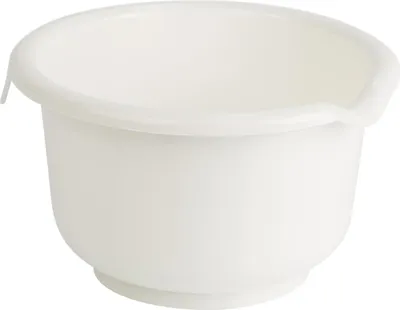 Produktbild von Rührschüssel, Backschüssel, Kunststoffschüssel, Teigschüssel 2,5 l, Kunststoff, weiß, mittelgroß