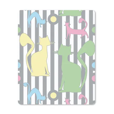 Produktbild von MuchoWow® Mauspad Mousepad Katzen - Pastell - Tiere 19x23 cm - Mousepads - Maus Mat - Pad - Mausunterlage - Mauspads - Spielen