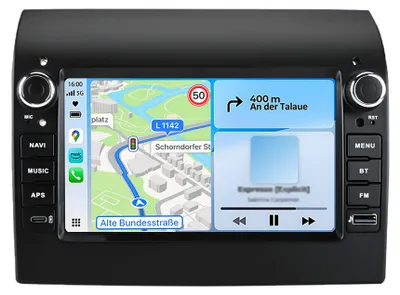 Image de Autoradio Android 7 pouces 2+64 Go pour Fiat Ducato Peugeot Boxer Citroën Jumper 2012-2020 Wireless CarPlay Android Auto WiFi GPS Navi RDS DSP DAB+ BT