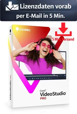 Produktbild von Corel VideoStudio 2023 PRO (1 PC - perpetual) ESD Bild, Video Audio 5 Min. Versand als Download per Mail