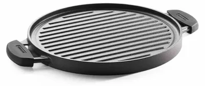 Productafbeelding van Tramontina TITANEX omkeerbare grillplaat, omkeerplaat, grillpan, geschikt voor inductie, voorbehandeld gietijzer, Ø 30 cm, 31700/183