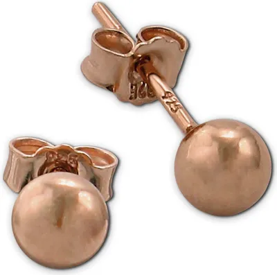 Produktbild von SilberDream rosegold Ohrringe Kugel Damen 925 Silber Ohrstecker SDO597E5S