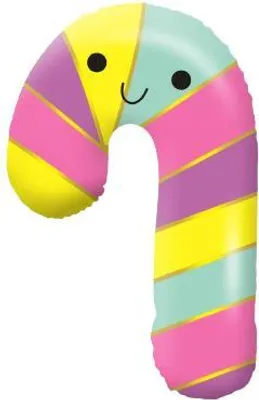 Produktbild von Folienballon Zuckerstange Pastell Lollipop 54x74