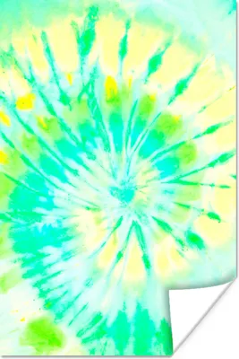 Produktbild von MuchoWow® Poster Krawattenfärbung - Sommer - Grün - Gelb 20x30 cm - Papierdruck