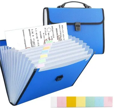Immagine prodotto di Raccoglitore ad anelli A4 a 13 scomparti in plastica blu