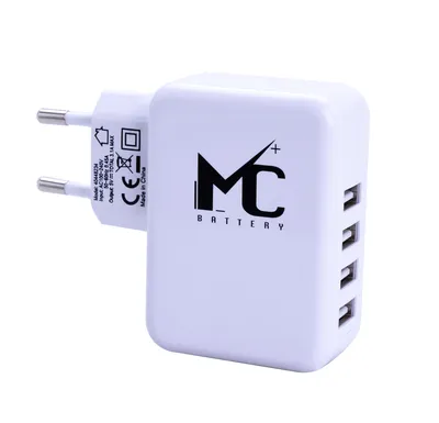 Produktbild von 4-Fach LADEGERÄT universal Multi USB Port 5V/3,1A Netzteil Adapter Charge 34(Weiss)