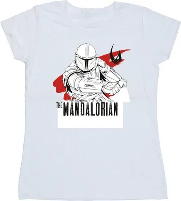 Obrázek produktu pro Star Wars - Dámské tričko "The Mandalorian Shoots" BI43262 (L) (Bílá)