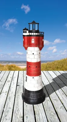Produktbild von Solar-Leuchtturm Roter Sand, 50 cm, mit LED Beleuchtung