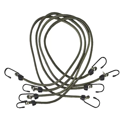 Obrázek produktu pro Bungee šňůra Trespass (balení 4 ks) TP499 (jedna velikost) (olivová)