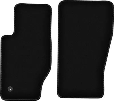Zdjęcie produktu dla Wielganizator dywaniki welurowe przednie do Jeep Grand Cherokee III WK terenowy (2005-2010) - czarne dywaniki samochodowe BASIC komplet (2 szt.)